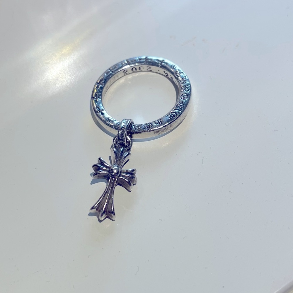 ❌item sold❌Unisex Chrome Hearts cross charm ring